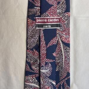 Vintage 80s Pierre Cardin 100% Silk Abstract Tie